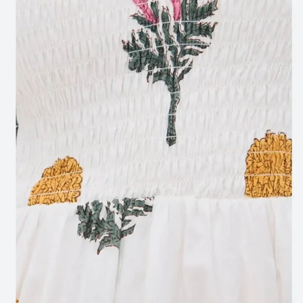 Marea Cora Floral Print Midi Dress in Marigold - Picture 12 of 16